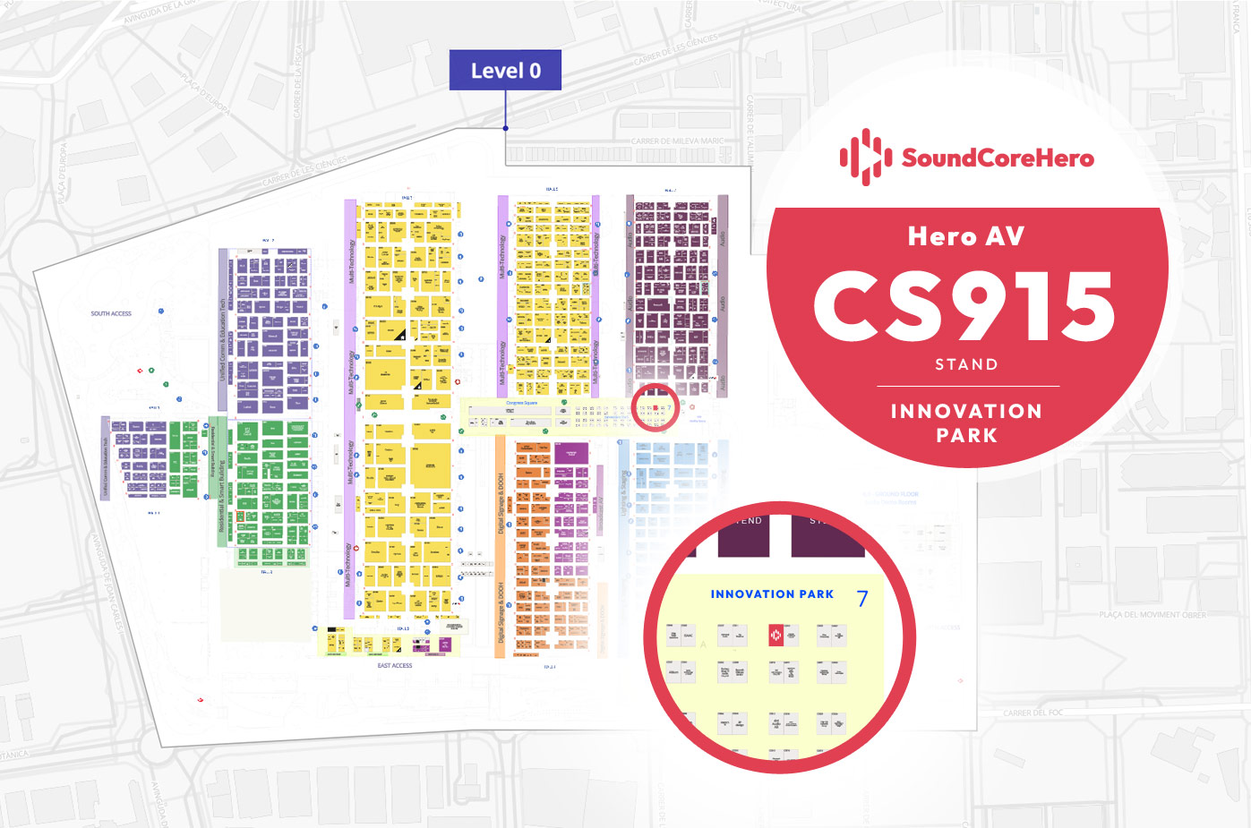 SoundCoreHero (HERO AV) map - ISE 2026 Barcelona