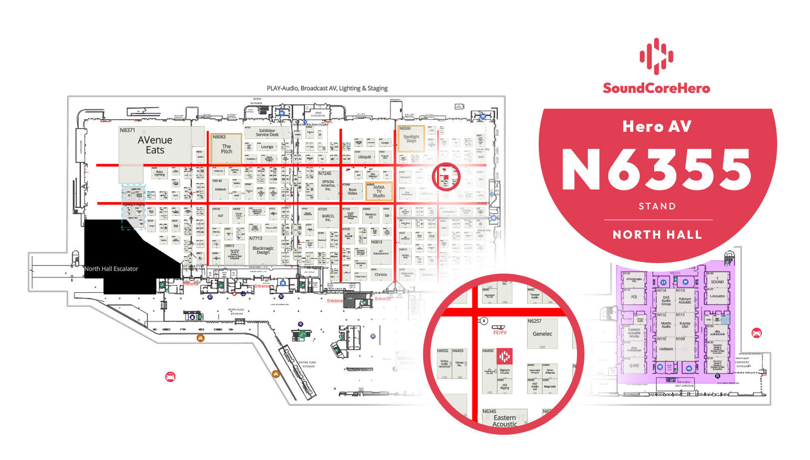 SoundCoreHero (HERO AV) map - InfoComm 2026 Las Vegas